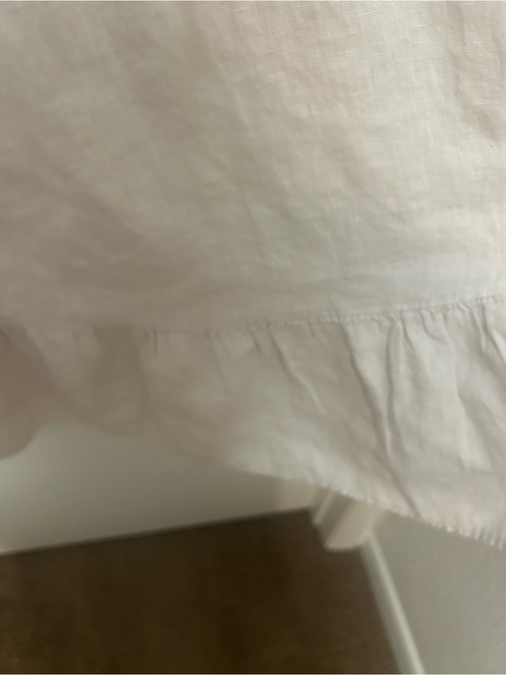Boho Linen Peasant Dress - Light Beige - Picture 6 of 8